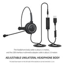 BH69 USB Call Center Headphone PC 3.5mm Business Headsets with Mic (Grey) Newly