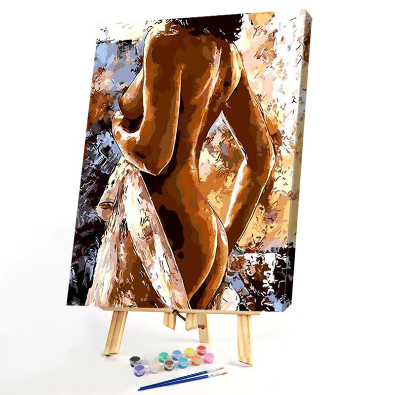 Painting By Numbers Kit DIY Nude Beauty Hand Painted Canvas Oil Art Picture
