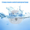3LED RGB Waterproof Submersible Light Underwater Night Lamp with Remote Con