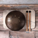 Ethereal 6 inch Steel Tongue Hand Pan Drum 8 Tones with Mallets (Bronze) Newly