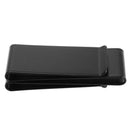 Portable Stainless Steel Fourfold Money Clip Unisex ID Cards Holder(Black)