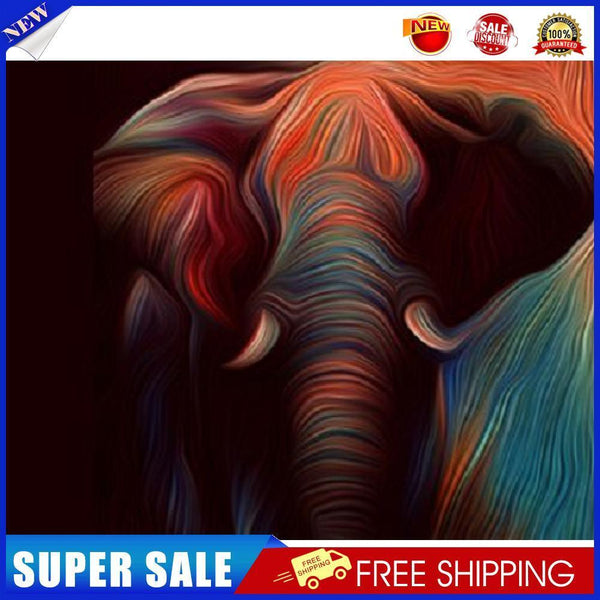 Colorful Elephant Drawing Frameless DIY Oil Paint by Numbers Canvas Decor
