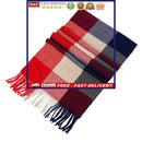 Women Scarf Fringed Plaid Long Tartan Shawls and Wraps Gift for Women Girl