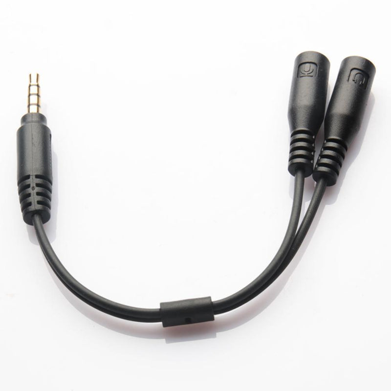 3.5mm Stereo Audio Join (Male, 2 Female) Mic Y Splitter Cable