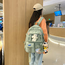 Cute Casual Casual Daypack Solid Color Laptop Backpack College Rucksack for Girl