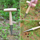 Wood & Steel Garden Dibber Planting Bulb Flower Root Depth 2022 Planter C2L7