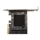 6 Port SATA III to PCIe PCI Express 3.0 X4 6Gbps Expansion Card Adapter for HDD