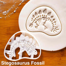Dinosaur Fossil Baking Mould Funny 4pcs Pastry Mould Diy for Kids Birthday
