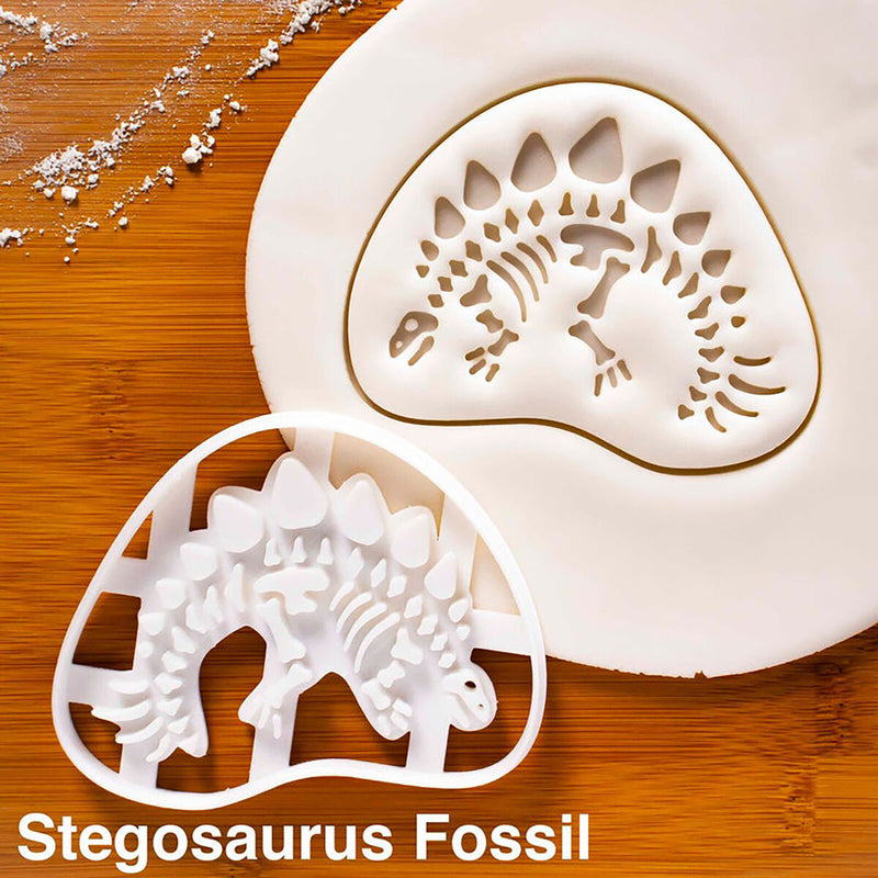 Dinosaur Fossil Baking Mould Funny 4pcs Pastry Mould Diy for Kids Birthday