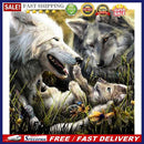 5D DIY Full Drill Diamond Painting Cross Stitch Embroidery (White Wolf)