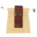 Outdoor Leather Canvas Bushcraft Bag Camp Foraging Pouch with Belt (Khaki) Newly