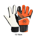 Kids Soccer Football Goalkeeper Gloves Finger Protection Gloves (Orange 5) Newly