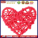 5pcs Heart Rattan Ball DIY Ornament Birthday Wedding Party Decor Gift(Red)