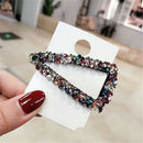 Geometric Rhinestone Barrette Triangle Hairpins Crystal Hair Clips Hairgrip