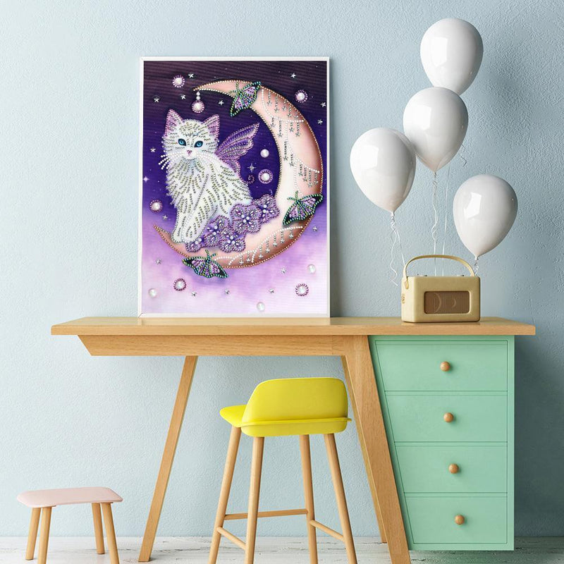 5D DIY Special Shaped Diamond Painting Cat Embroidery Kit Home Living Room Decor