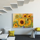 11CT Full Cross Stitch Sunflower Stamped DIY Cotton Thread Printed Needlewo