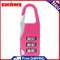 3 Digit Zinc Alloy Combination Lock Travel Suitcase Zipper Bag Backpack Padlock