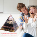 Crystal Pyramid Orgone Pyramid with Sphere Balancing Healing Crystals Stones