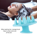 Silicone Shower Hair Wash Comb Brush Head Scalp Massage Brush (Light Blue) Newly