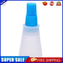 1pc Heat Resisting Silicone Grill Oil Bottle BBQ Basting Brush Tool(Blue)