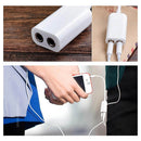 Stereo Adapter 1 Male To 2 Female 3.5mm Headphone Y Splitter White Audio Cable