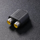 2pcs 3.5mm Female to 2 RCA Female Jack Y Splitter Audio Adapters Converter