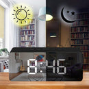 Wake Up Electronic Large Time Temperature Display Home LED Mirror Alarm Clock