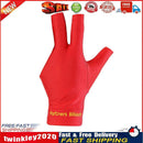 Billiards Three Fingers Glove Left Hand Billiard Glove Free Size (Red) Newly