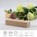 LED Wood Display Base-Rectangle Acrylic Light Plate Base for Acrylic Light Plate
