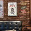 Cat Sheet Metal Drawing Metal Painting Tin Wall Home Poster Bedroom Art Sign