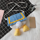 Cute Cartoon Duck Crossbody Bags Girl Canvas Shoulder Messenger Handbags