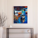 River Boat Oil Paint By Numbers Kit DIY Acrylic Painting on Canvas Picture