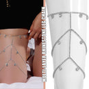 Full Rhinestone Multi-layer Water Drops Sexy Thigh Chain Leg Body Jewelry D6K1