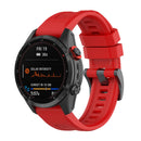 Silicone Wriststrap for Garmin Fenix 7 Watch Strap 22mm Watchband (Red)