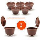 3pcs Plastic Coffee Capsule Cup for Dolce/Gusto Refillable Filters (Coffee)