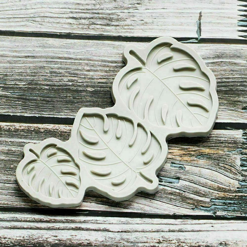 1x Monstera Leaf Molds Palm Leaves Silicone Mold Fondant Sugar Molds Cake X6Z2