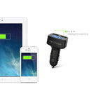 4 In 1 3.1A Dual USB Car Charger Adapter Voltmeter Blue Fahrenheit