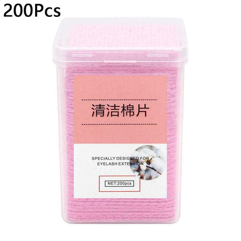 200pcs Paper Cotton Wipes Eyelash Glue Remover Wipe Cleaner Cotton Nails D6W6