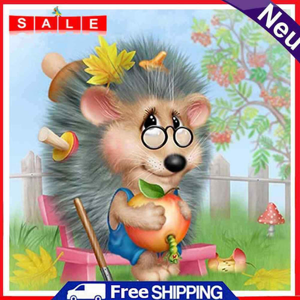 Diamond Painting Kit Hedgehog Full Round Rhinestone Wall Picture