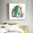 14CT Partial Cross Stitch Christmas Tree Counted DIY Embroidery Home Decoration