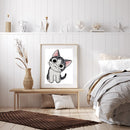 Cheese Cat Cotton Thread Printed Partial Cross Stitch Kit Handicraft Needlework