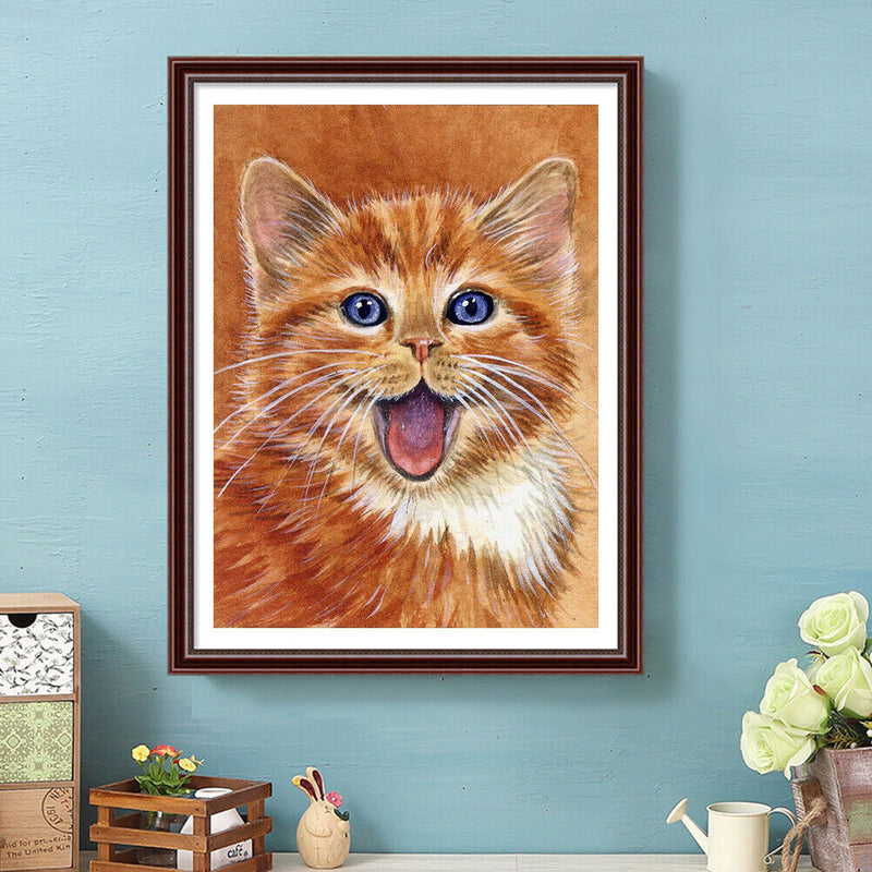 #A Brown Kitten 5D DIY Diamond Painting Kits Full Square Drill Mosaic Art Crafts