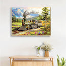 5D Full Round Drill Mosaic Craft DIY Forest Train Rhinestone Diamond Painting