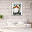 5D Diamond Painting Flowers on Bench Full Round Drill Wall Rhinestone DIY Arts
