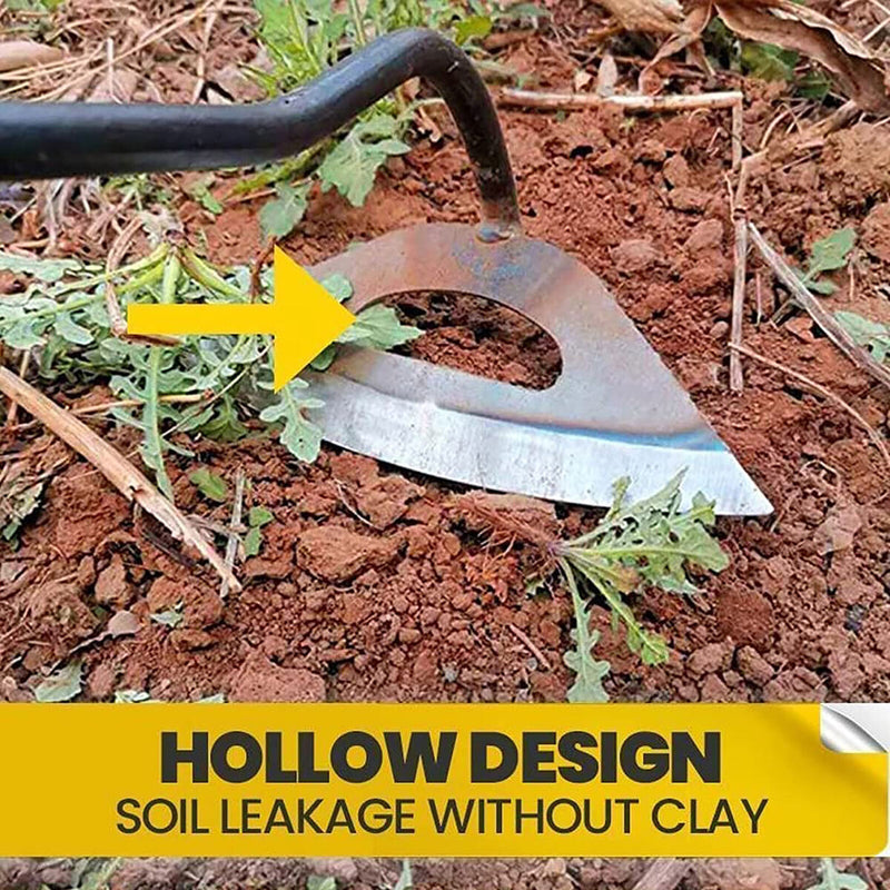 Hollow Hand Hoe - Sharp Gardening Gift for Backyard Weeding Loosing Planting