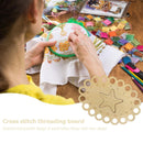 3pcs Wooden Carved Cross Stitch Thread Board(Starfish)