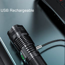 zoom Zoomable Torch Lamp Battery Power LED Glare Glashlight USB Charging