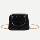 Pure Color Leather Mini Shoulder Bags Women Flap Chain Crossbody Messenger Bags