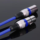 5.9ft DMX Stage DJ Cable  XLR 3Pin Male to Female Connector Wire (Blue) Newly