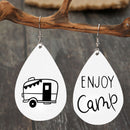 Fashion Enjoy Camp Leather Earrings Women Girls Party Drop Dangles Jewelry Gi